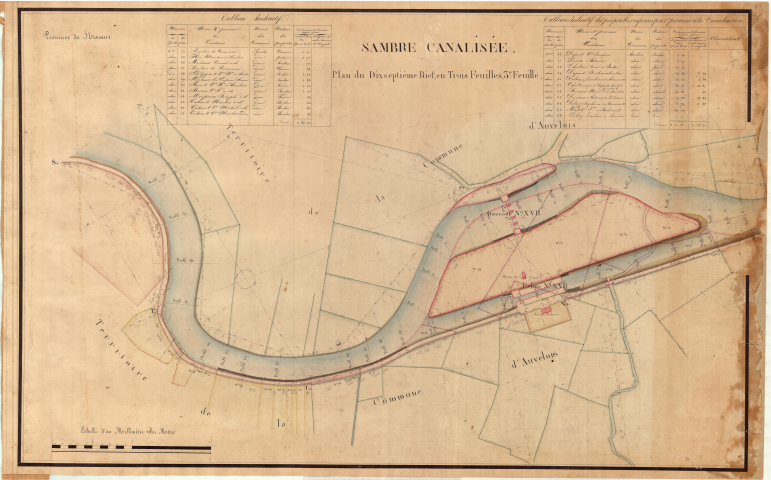 Plans du dix-septième bief.