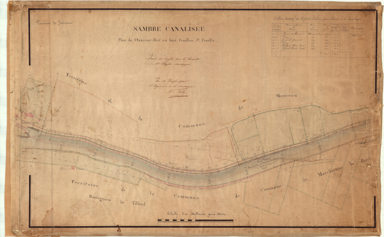 Plans du onzième bief.