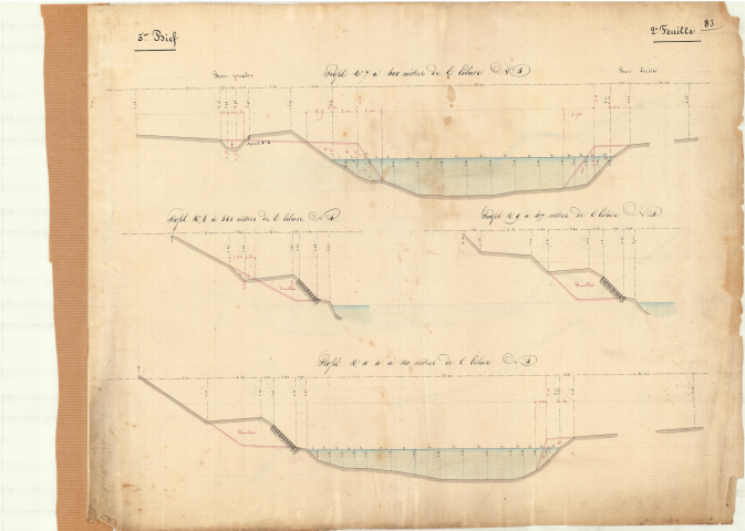 Cinquième bief. Profils.