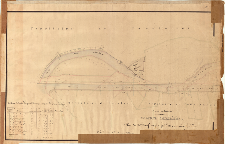 Plans du quinzième bief.