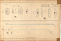 Neuvième bief.
Ponceau n° 25 de 0,45 m d'ouverture à 827,70 m de l'écluse n° 8.
Ponceau n° 26 de 1 m d'ouverture à 1680 m de l'écluse n° 8.
Aqueduc n° 27 de 0,60 m d'ouverture établi entre la maison éclusière n° 9 pour la décharge des eaux du contrefossé du neuvième bief dans le dixième.