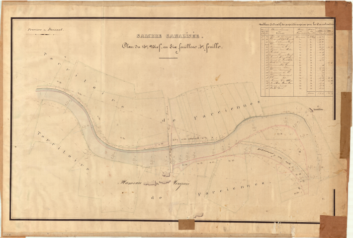 Plans du quinzième bief.