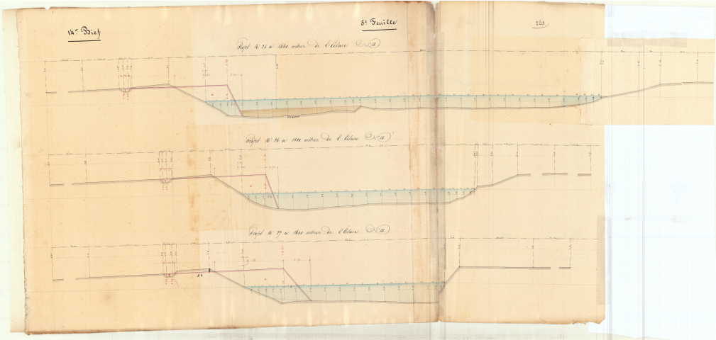 Quatorzième bief. Profils.